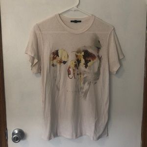 TRULY MADLY DEEPLY Floral Skull T-shirt